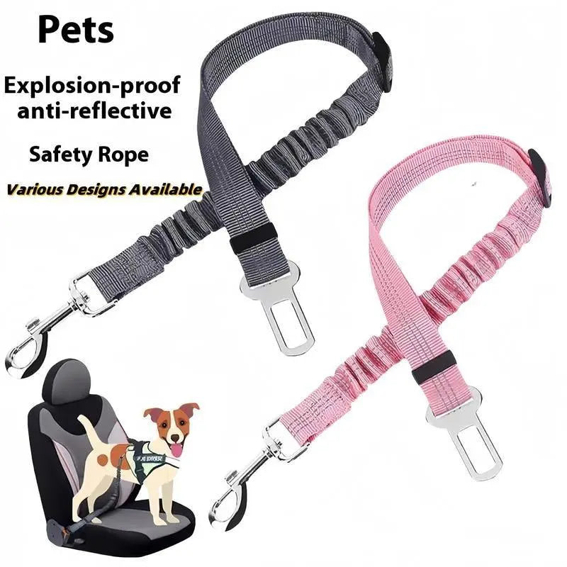 2 Packs Pet Dog Cat Seatbelts, Car Headrest Restraint Adjustable Safety Leads Vehicle Seatbelt Harness.Usa Stock Ships Tomorrow! (Cats Included) The Pet Stop