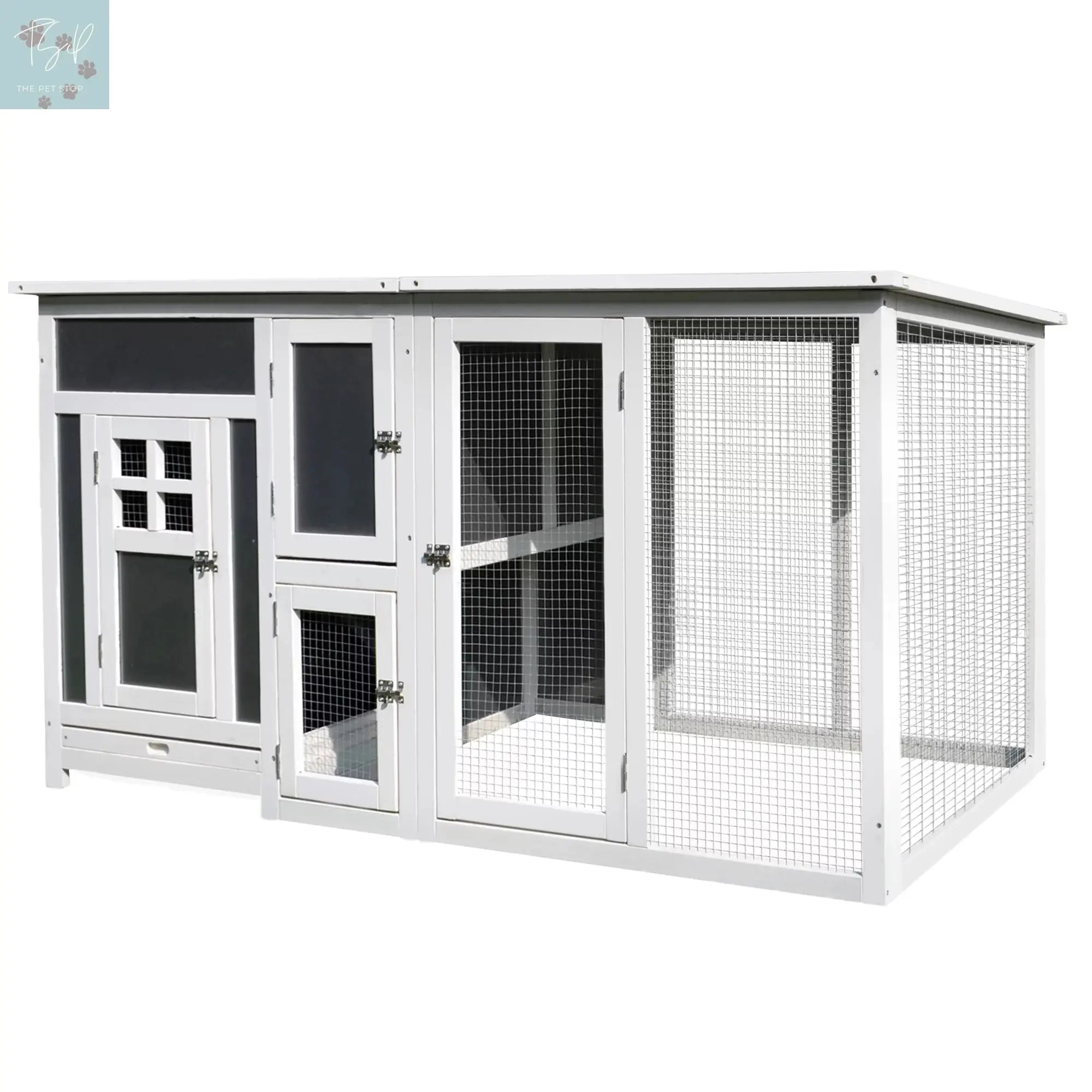 63-Inch Wooden Chicken Coop with Run and Nesting Box for Indoor and Outdoor Use PawHut