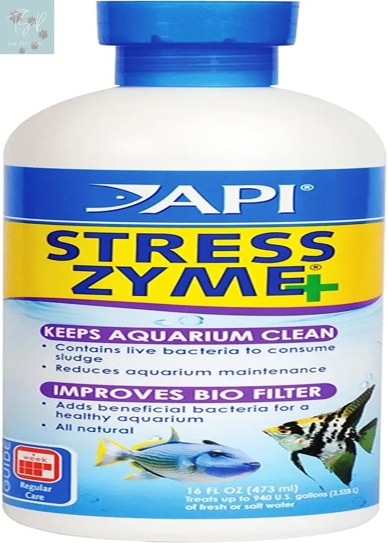 API Stress Zyme Aquarium Cleaning Solution for Freshwater and Saltwater - 1 Gallon Mars Fishcare