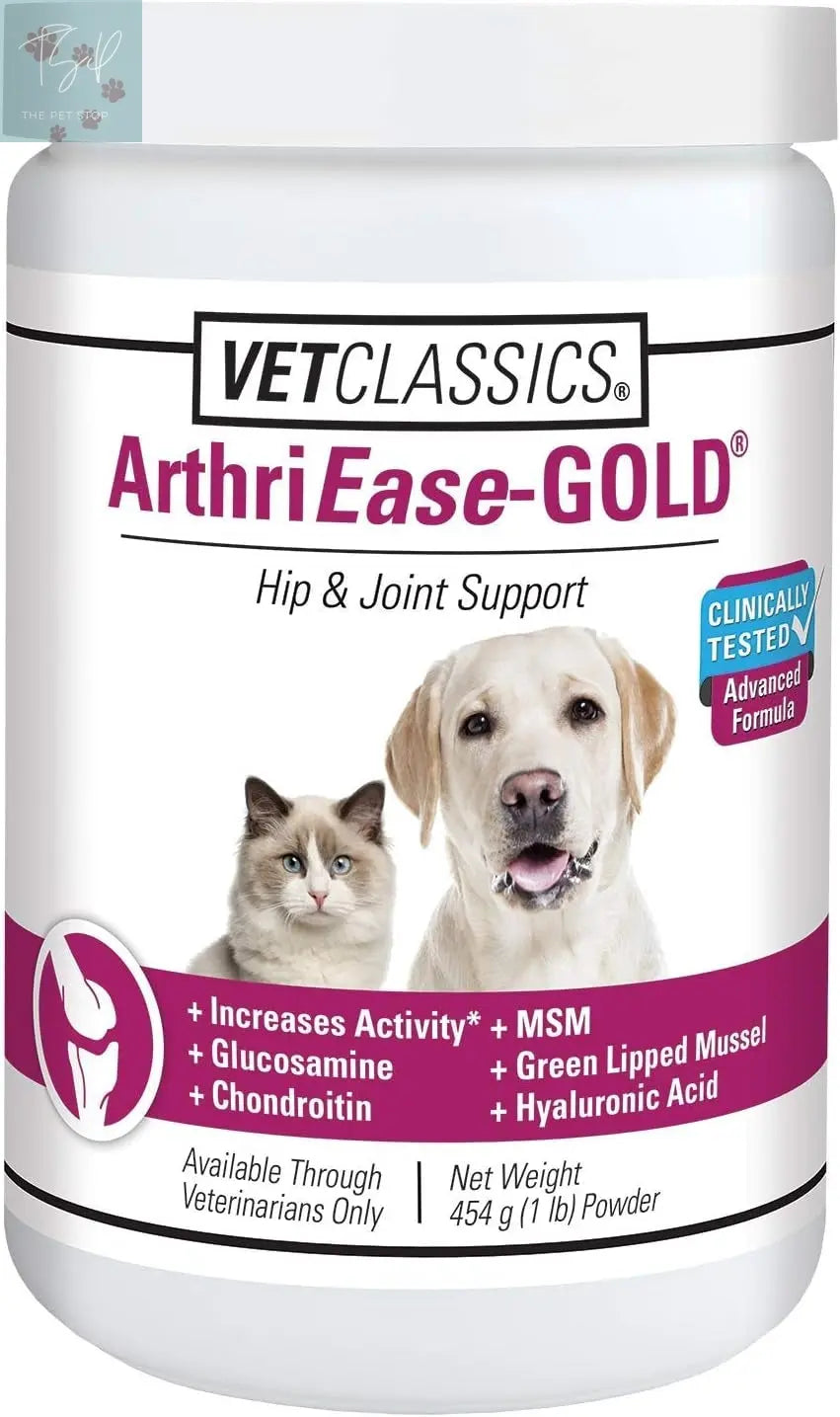 Vet Classics Arthriease-Gold Hip and Joint Support Supplement for Dogs and Cats – Powder Formula for Enhanced Flexibility and Joint Health – 5 Oz Vet Classics