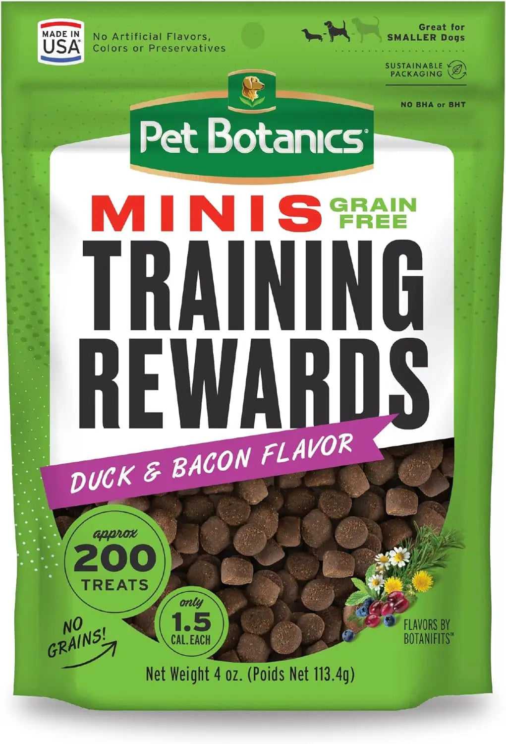 Deliciously Soft & Chewy Training Treats for Dogs - Pet Botanics 10 oz. Mini Chicken Flavor Rewards, Perfect for All Breeds! Pet Botanics