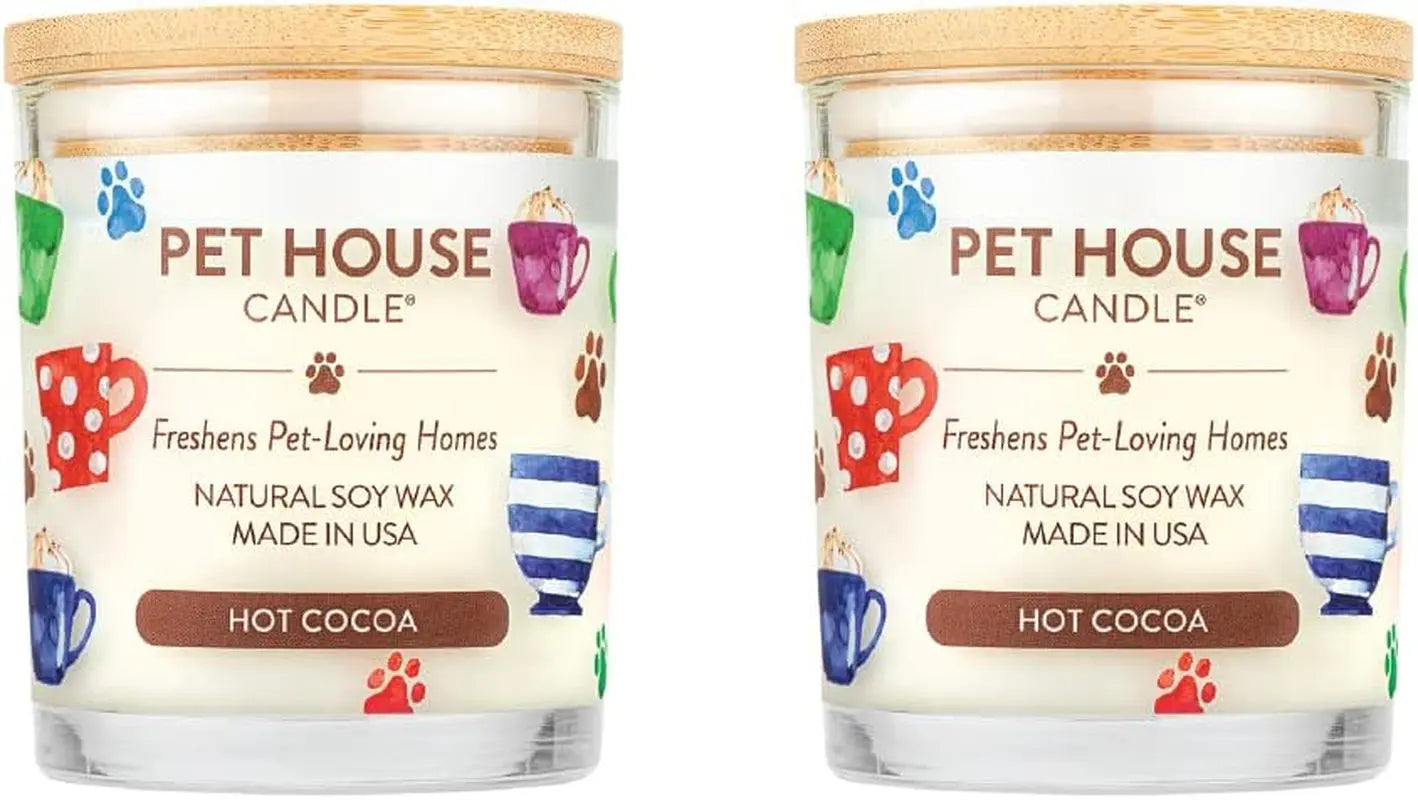 Elevate Your Home with One Fur All's Pumpkin Spice Pet House Candles - Long-Lasting, Eco-Friendly Odor Eliminators (Set of 2) One Fur All