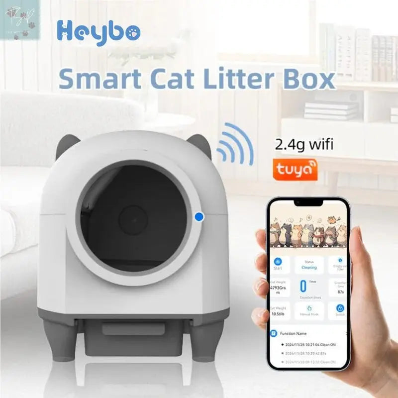 HEYBO Self Cleaning Cat Litter Box 80L Automatic Cat Litter Box with Large Capacity The Pet Stop