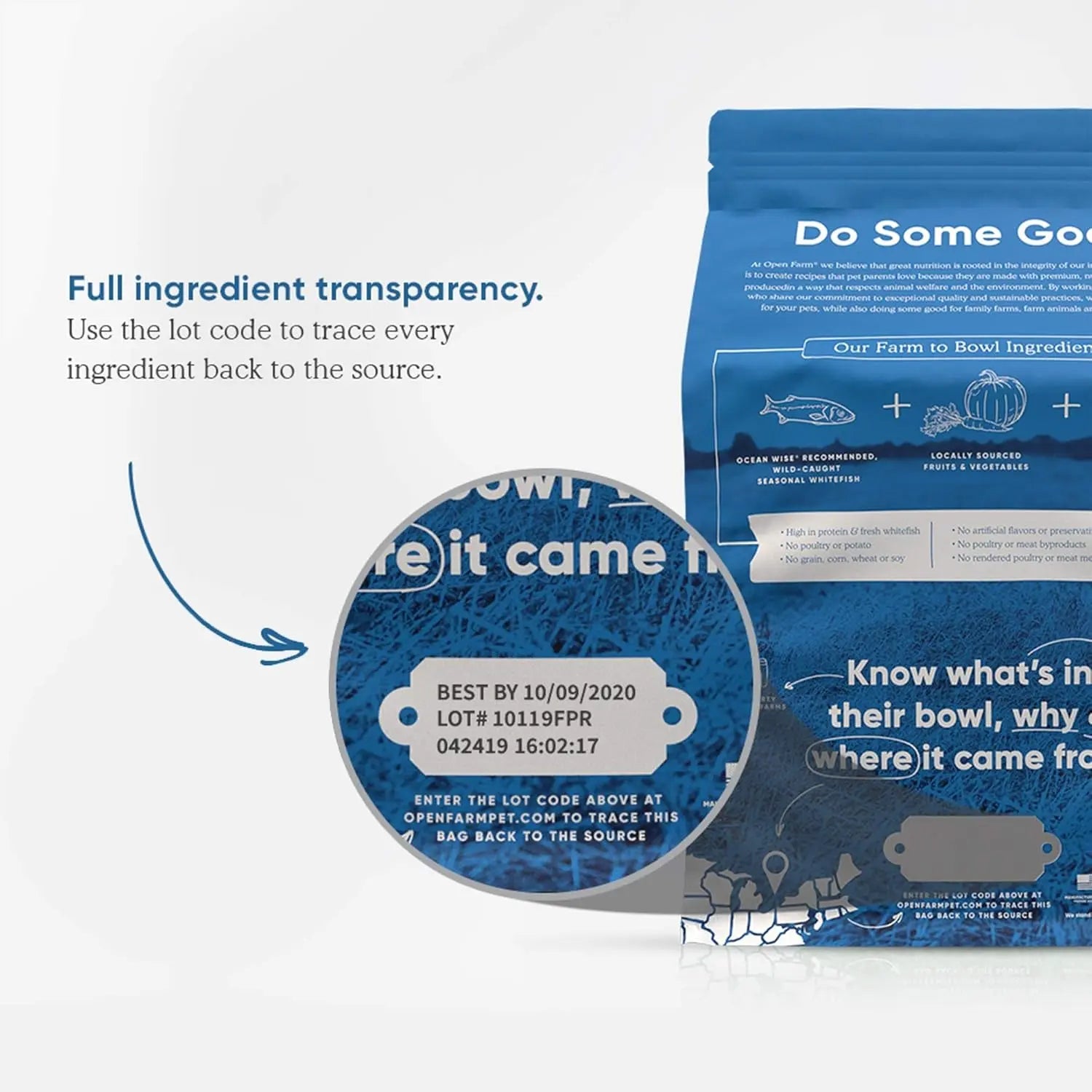 Open Farm Grain-Free Whitefish & Green Lentil Dry Dog Food - 4.5 lbs of Nutritious Goodness for Your Furry Friend! Nectars Pet Inc