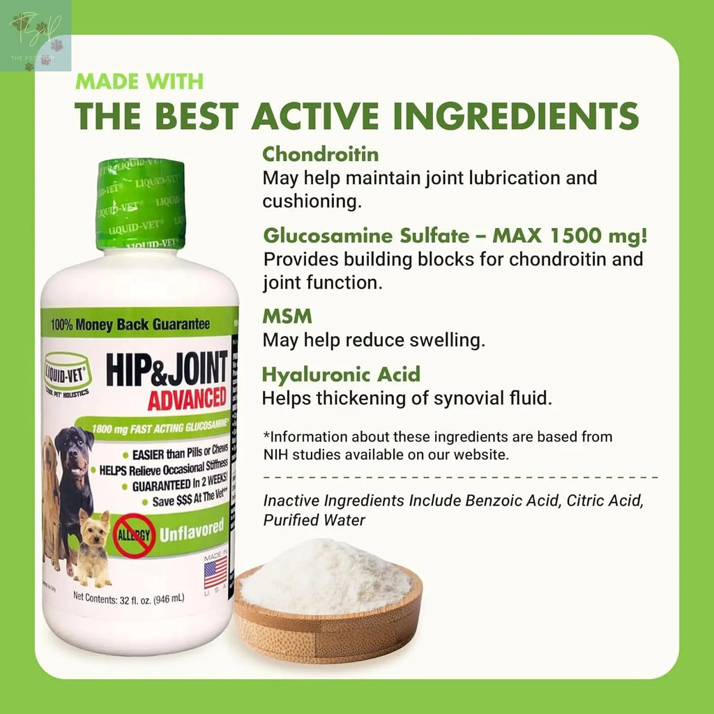 Liquid-Vet K9 Advanced Hip & Joint Formula, Unflavored, 32 oz Animal Busines Concepts dba COOL PET Holistic