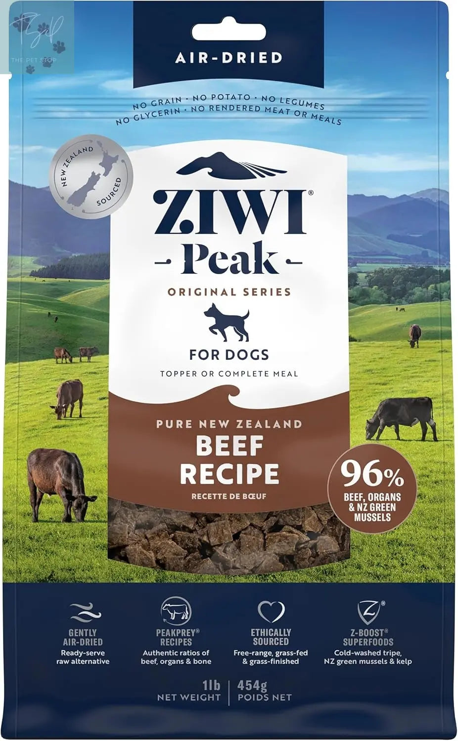 ZIWI Peak Air-Dried Dog Food - Tripe & Lamb Formula, All-Natural, High Protein, Grain-Free, Limited Ingredient with Superfoods (35.2 oz) ZIWI