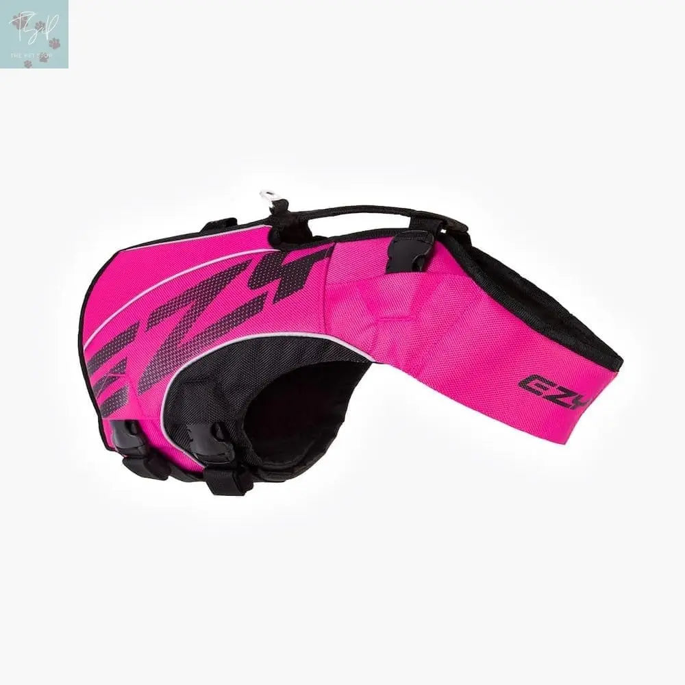 Ezydog DFD X2 Adjustable Dog Life Jacket - Enhanced Swimming Safety Vest with Continuous Neck Flotation, Reflective Trim, and Grab Handle (Medium, Red) EzyDog