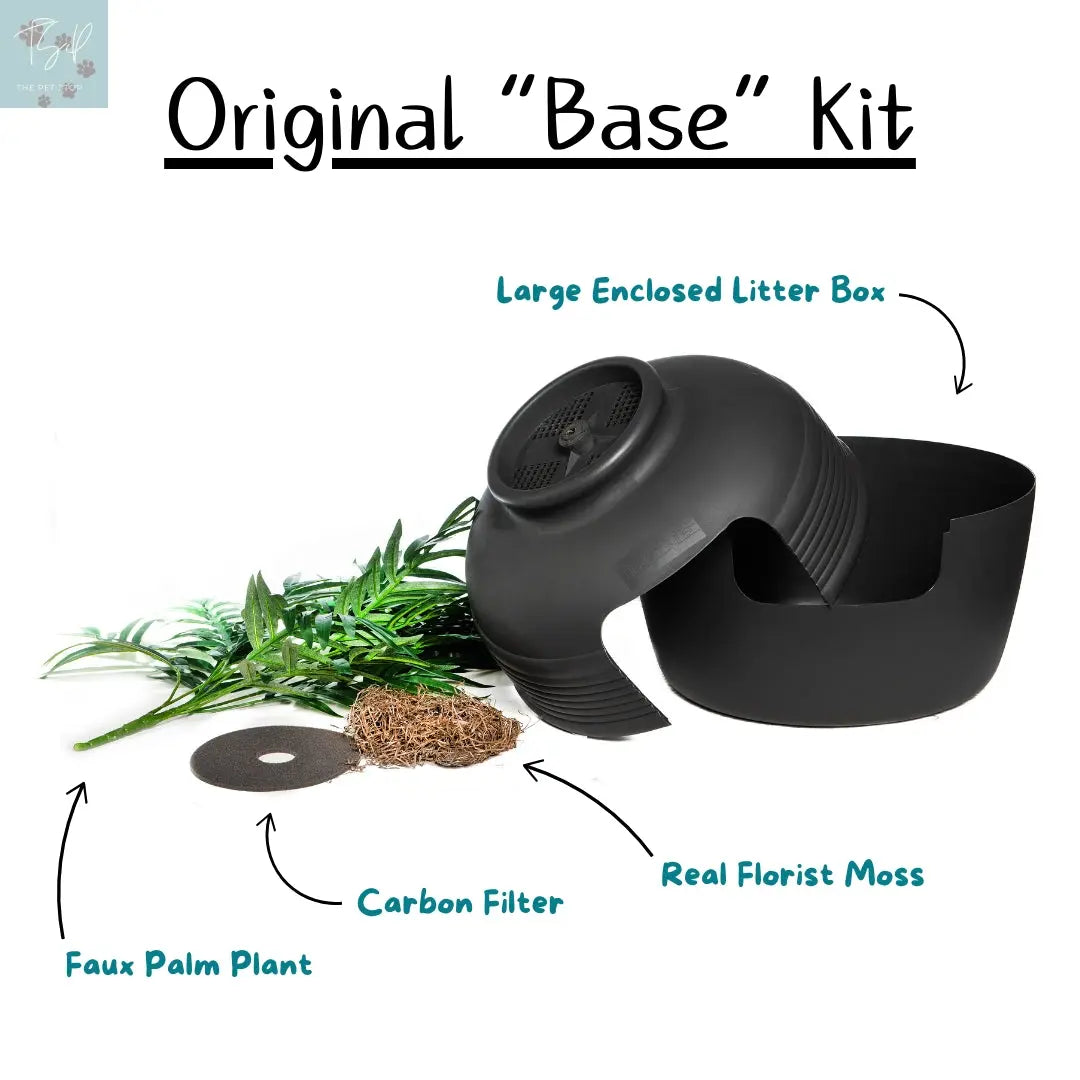 Discreet Litter Box Planter with Hooded Design and Artificial Plant for Pets Does not apply
