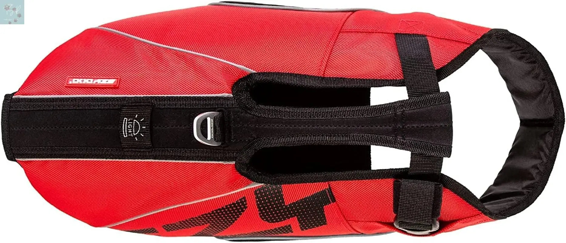 Ezydog DFD X2 Adjustable Dog Life Jacket - Enhanced Swimming Safety Vest with Continuous Neck Flotation, Reflective Trim, and Grab Handle (Medium, Red) EzyDog