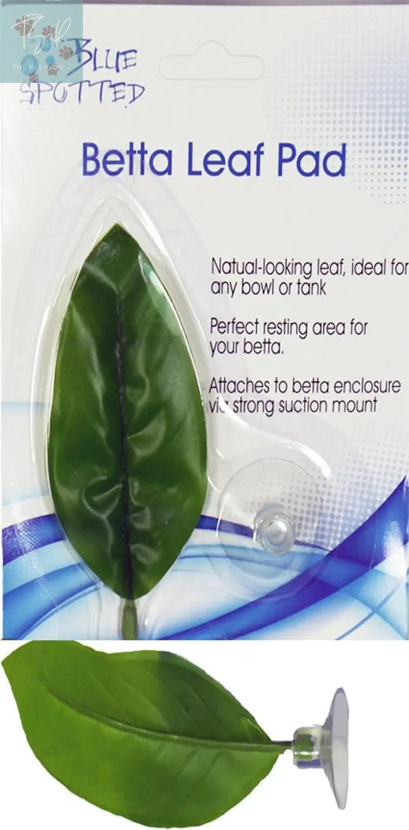 Betta Leaf Pad for Tropical and Saltwater Fish Aquariums Blue Spotted