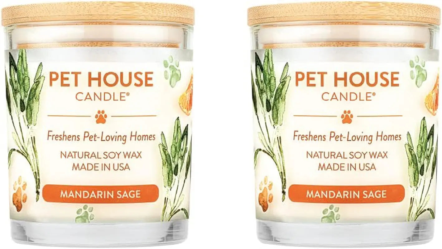Elevate Your Home with One Fur All's Pumpkin Spice Pet House Candles - Long-Lasting, Eco-Friendly Odor Eliminators (Set of 2) One Fur All
