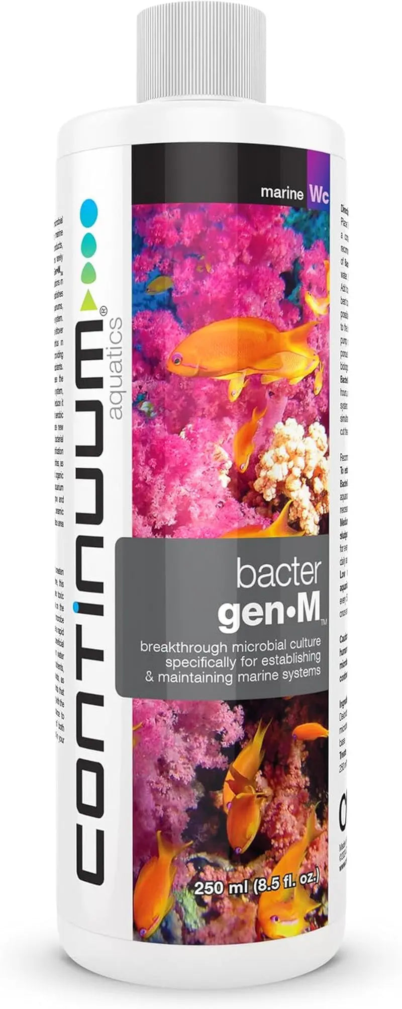 Continuum Aquatics Bactergen M – Marine Nitrifying Bacteria and Waste Reducer for Clear Water and Reduced Ammonia, Nitrites, and Phosphates – Safe for Reef and Fish – 250 mL TopDawg Pet Supply
