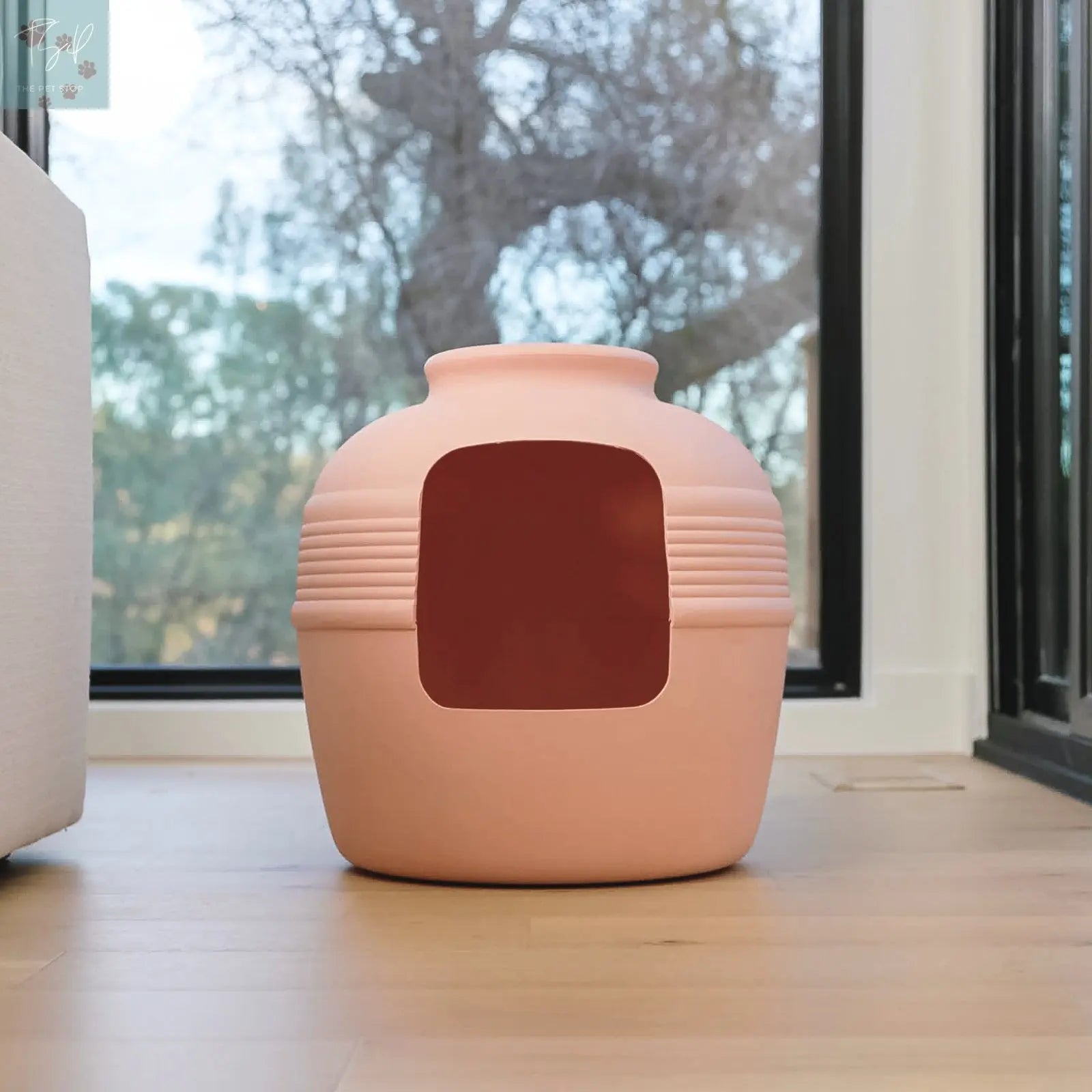 Discreet Litter Box Planter with Hooded Design and Artificial Plant for Pets Does not apply