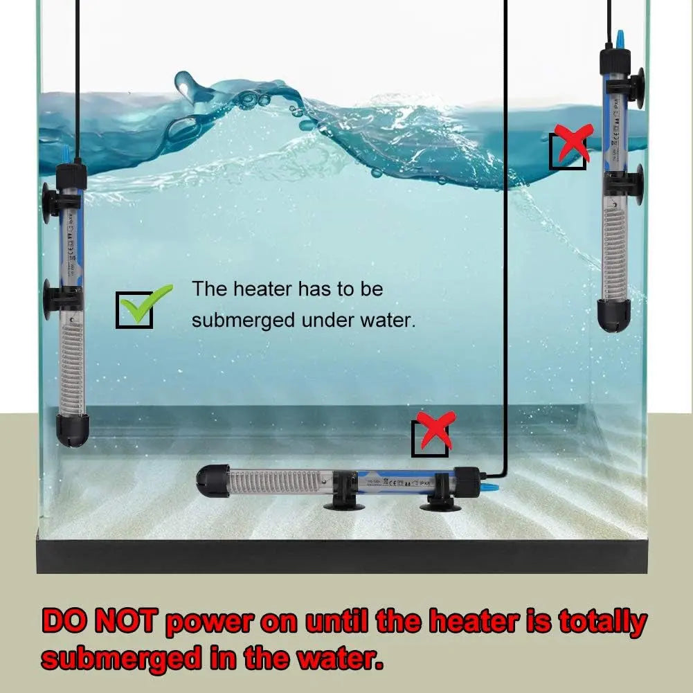 Mylivell 200W Adjustable Submersible Aquarium Heater for 40-65 Gallon Fish Tanks, Ideal for Betta, Turtle, Saltwater, and Freshwater Environments Mylivell