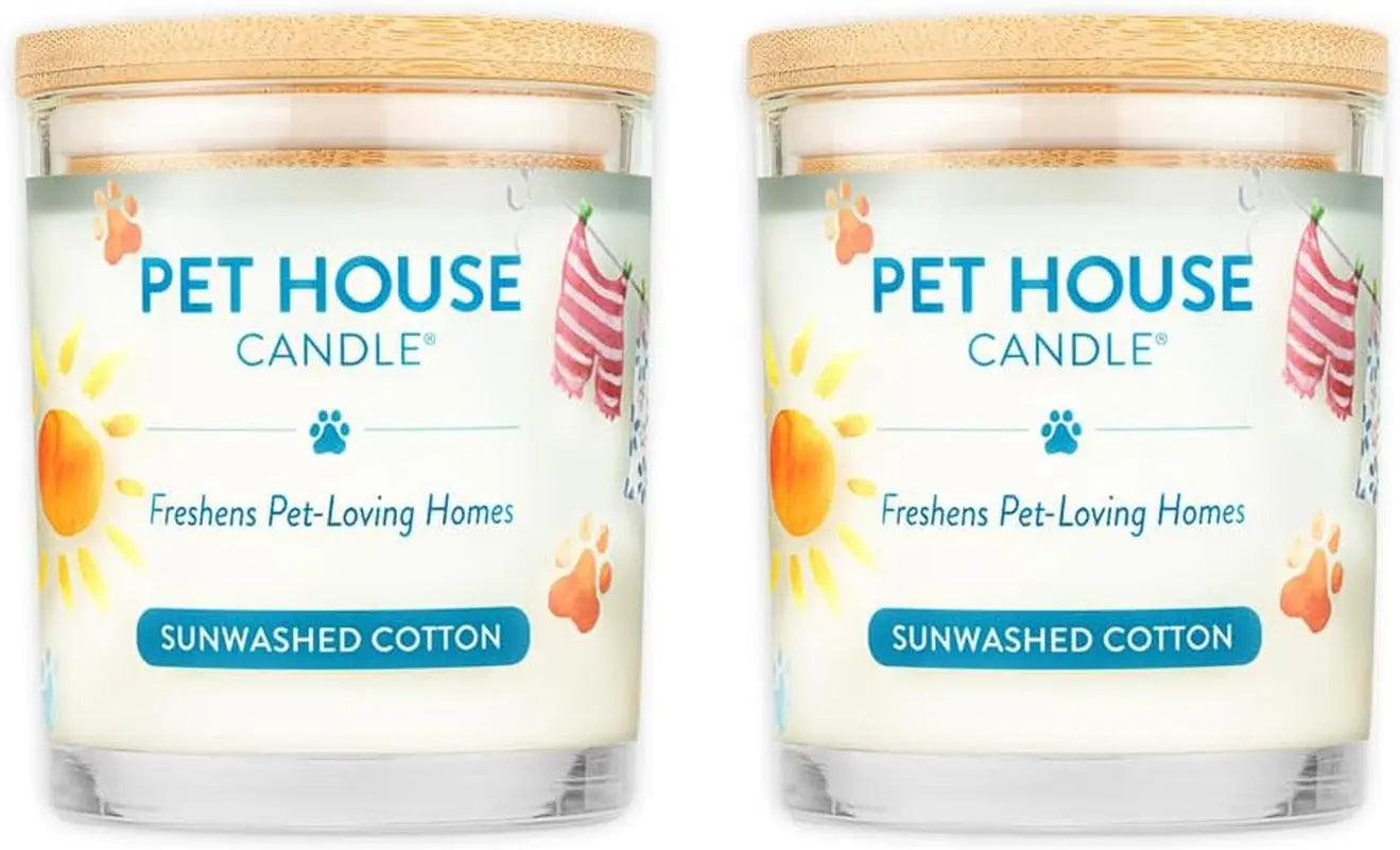 Elevate Your Home with One Fur All's Pumpkin Spice Pet House Candles - Long-Lasting, Eco-Friendly Odor Eliminators (Set of 2) One Fur All