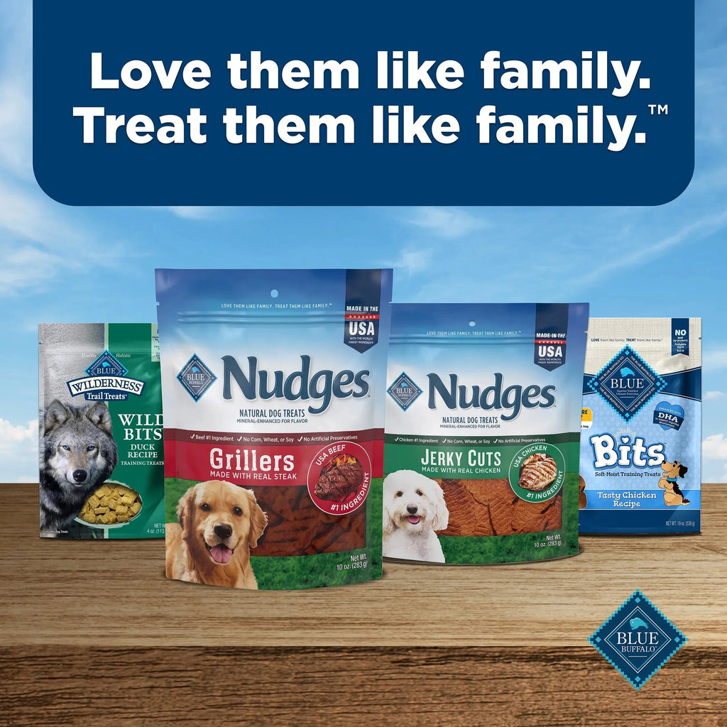 Blue Buffalo Nudges Grillers Natural Dog Treats with Real Beef - 16 oz of Pure Joy for Your Pup! Blue Buffalo