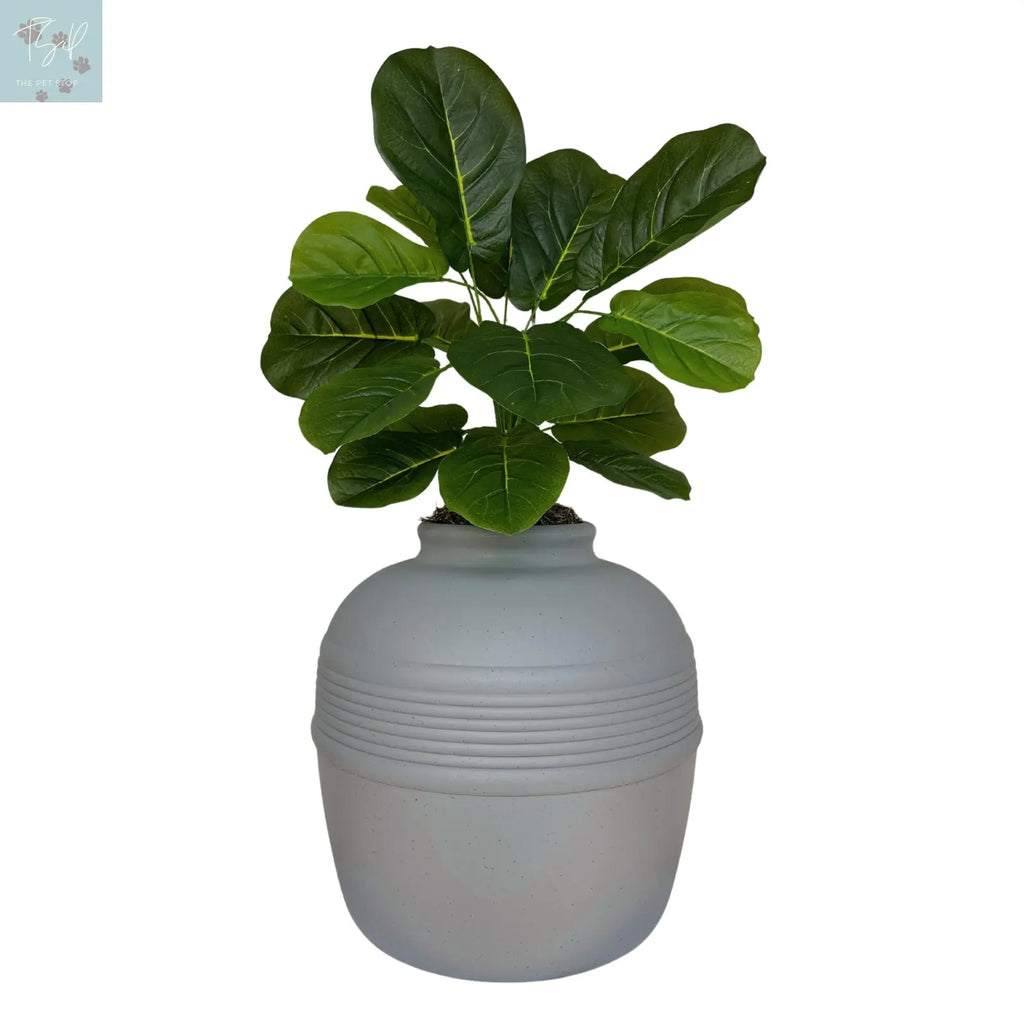 Discreet Litter Box Planter with Hooded Design and Artificial Plant for Pets Does not apply