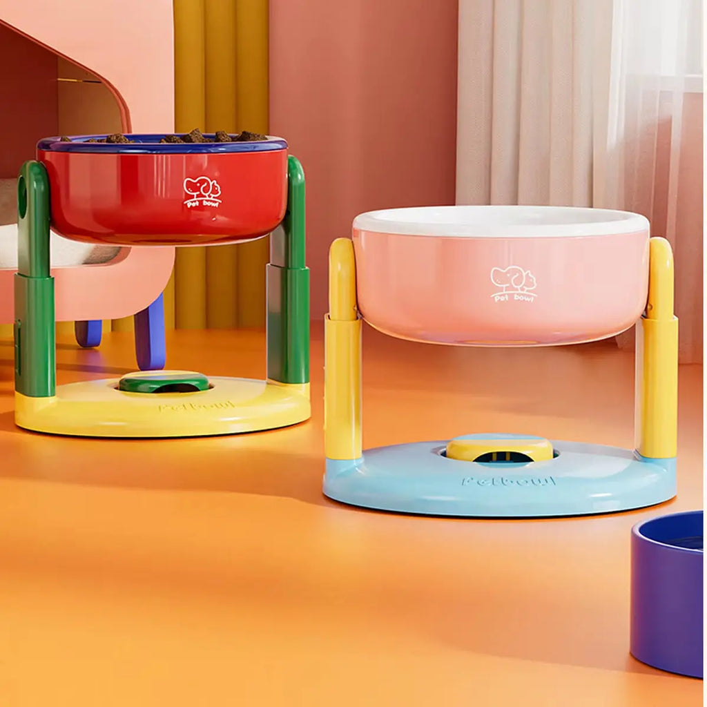 Elevate Your Pet's Dining Experience with the Adjustable Height Suction Cup Bowl - Perfect for Dogs and Cats! NONE