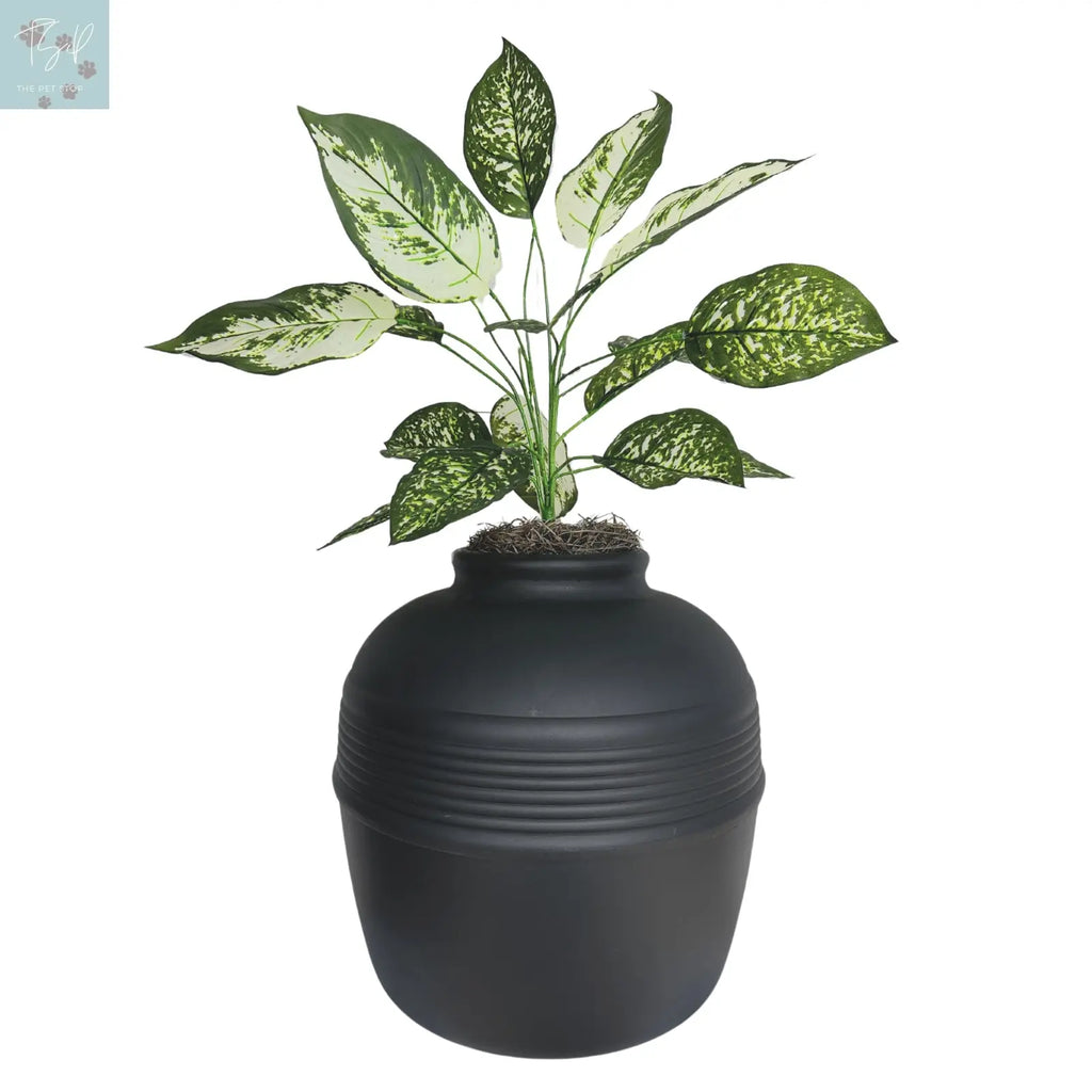 Discreet Litter Box Planter with Hooded Design and Artificial Plant for Pets Does not apply