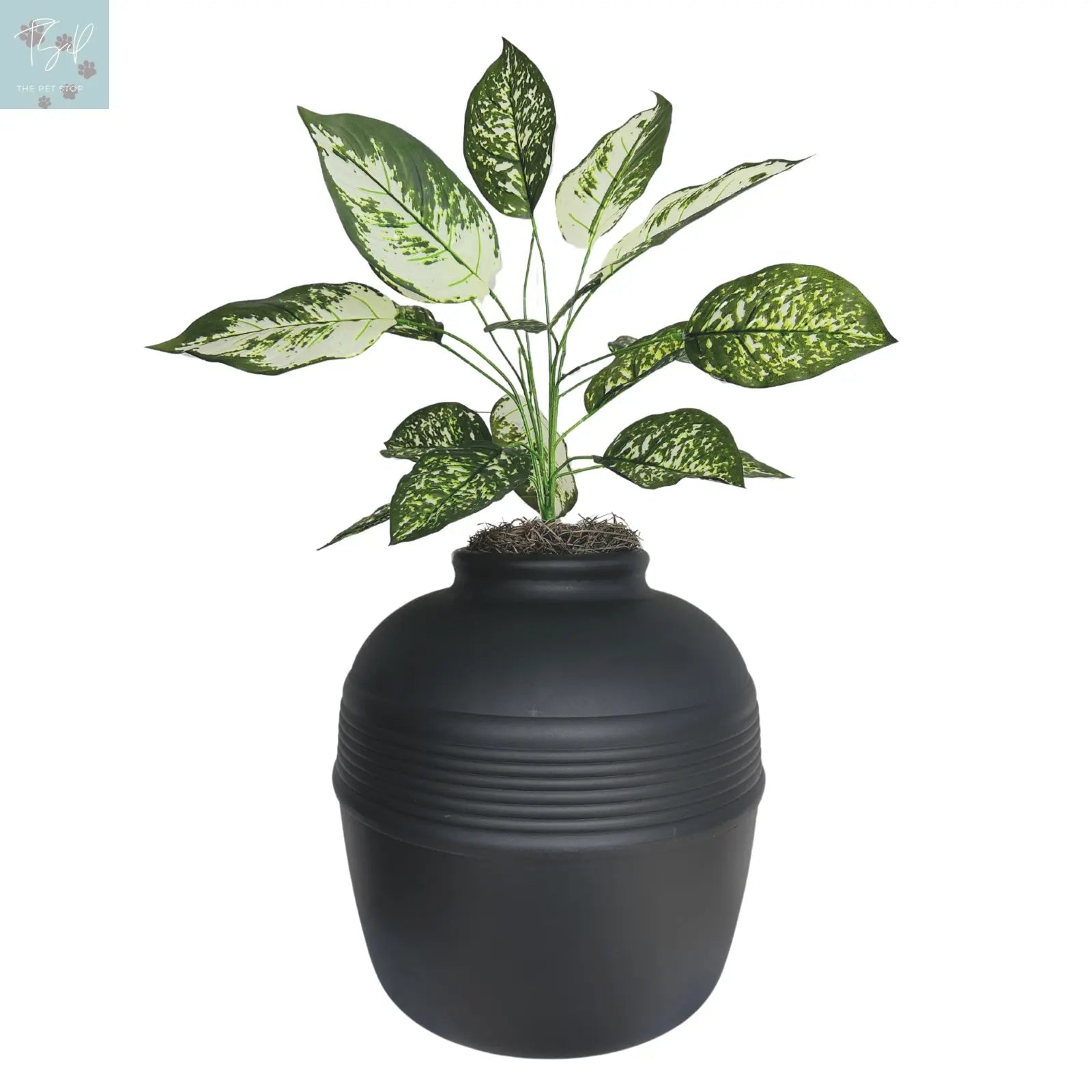 Discreet Litter Box Planter with Hooded Design and Artificial Plant for Pets Does not apply