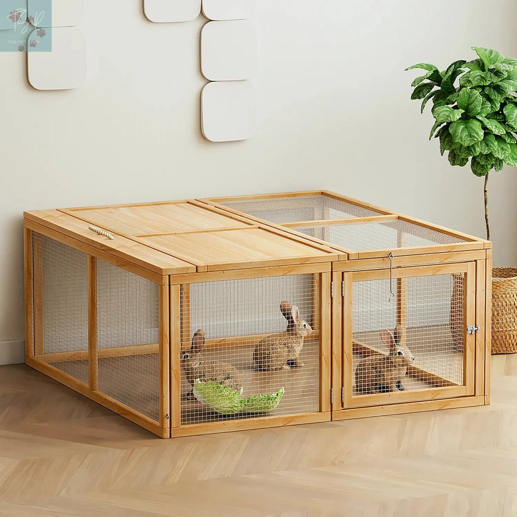 Magshion 45.5" Wooden Chicken Coop Rabbit Hutch Magshion