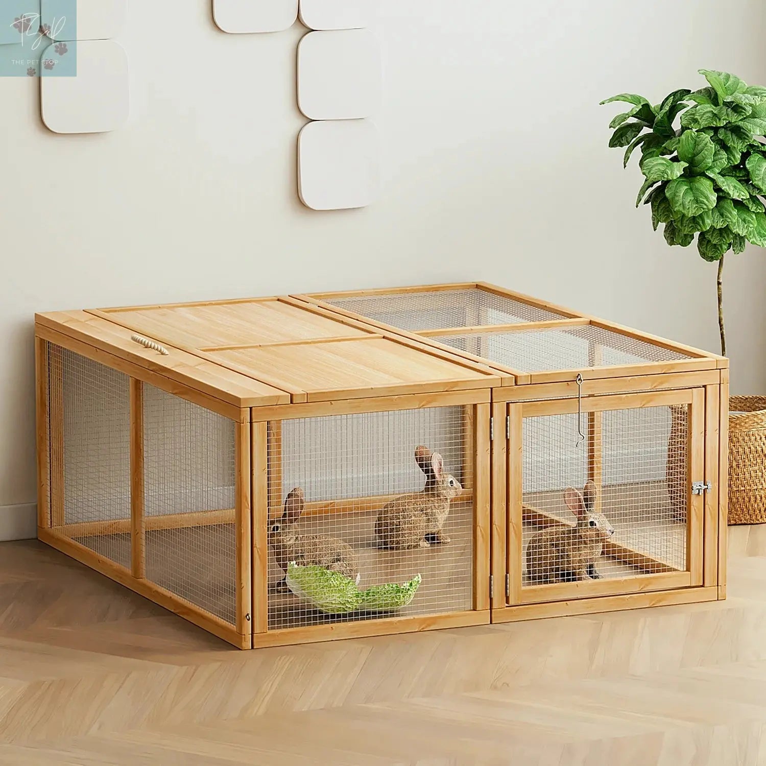 Magshion 45.5" Wooden Chicken Coop Rabbit Hutch Magshion