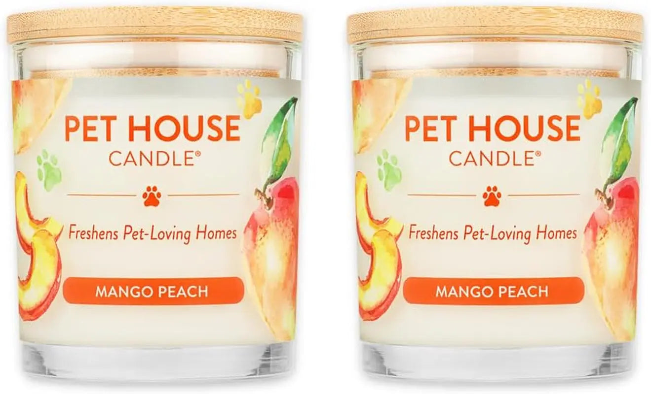 Elevate Your Home with One Fur All's Pumpkin Spice Pet House Candles - Long-Lasting, Eco-Friendly Odor Eliminators (Set of 2) One Fur All