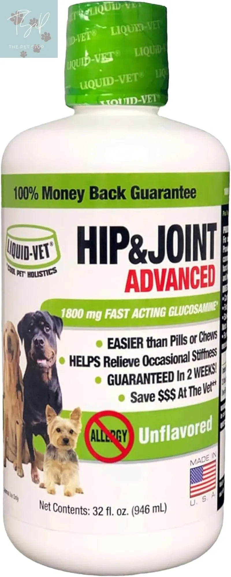 Liquid-Vet K9 Advanced Hip & Joint Formula, Unflavored, 32 oz Animal Busines Concepts dba COOL PET Holistic