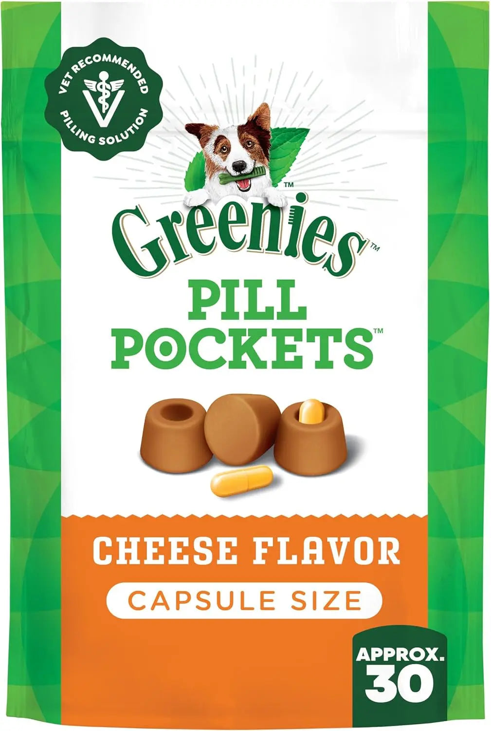 Delicious Greenies Pill Pockets for Dogs - Large Soft Treats with Real Peanut Butter (60 Treats, 15.8 oz) Mars Petcare US