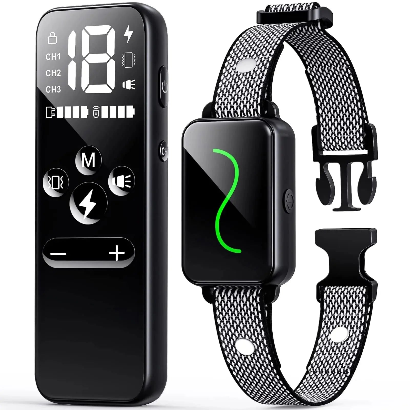 MUOKLGH Waterproof Dual Dog Training Collar with Remote - 3 Adjustable Training Modes for All Breeds, Perfect for Multi-Dog Households MUOKLGH