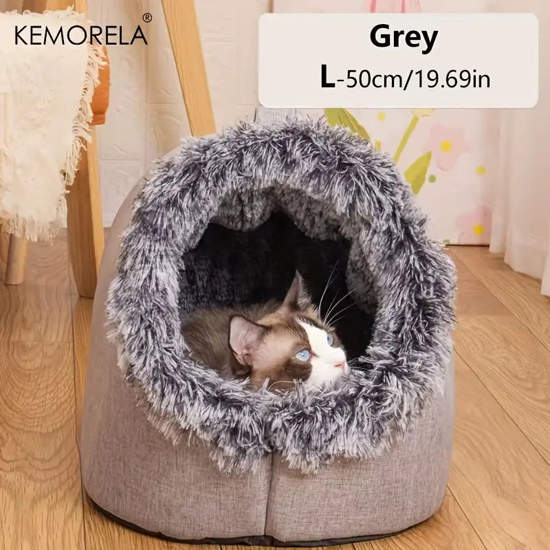 KEMORELA Cozy & Portable Cat Bed - Perfectly Warm Sleeping Retreat with Convenient Handle KEMORELA