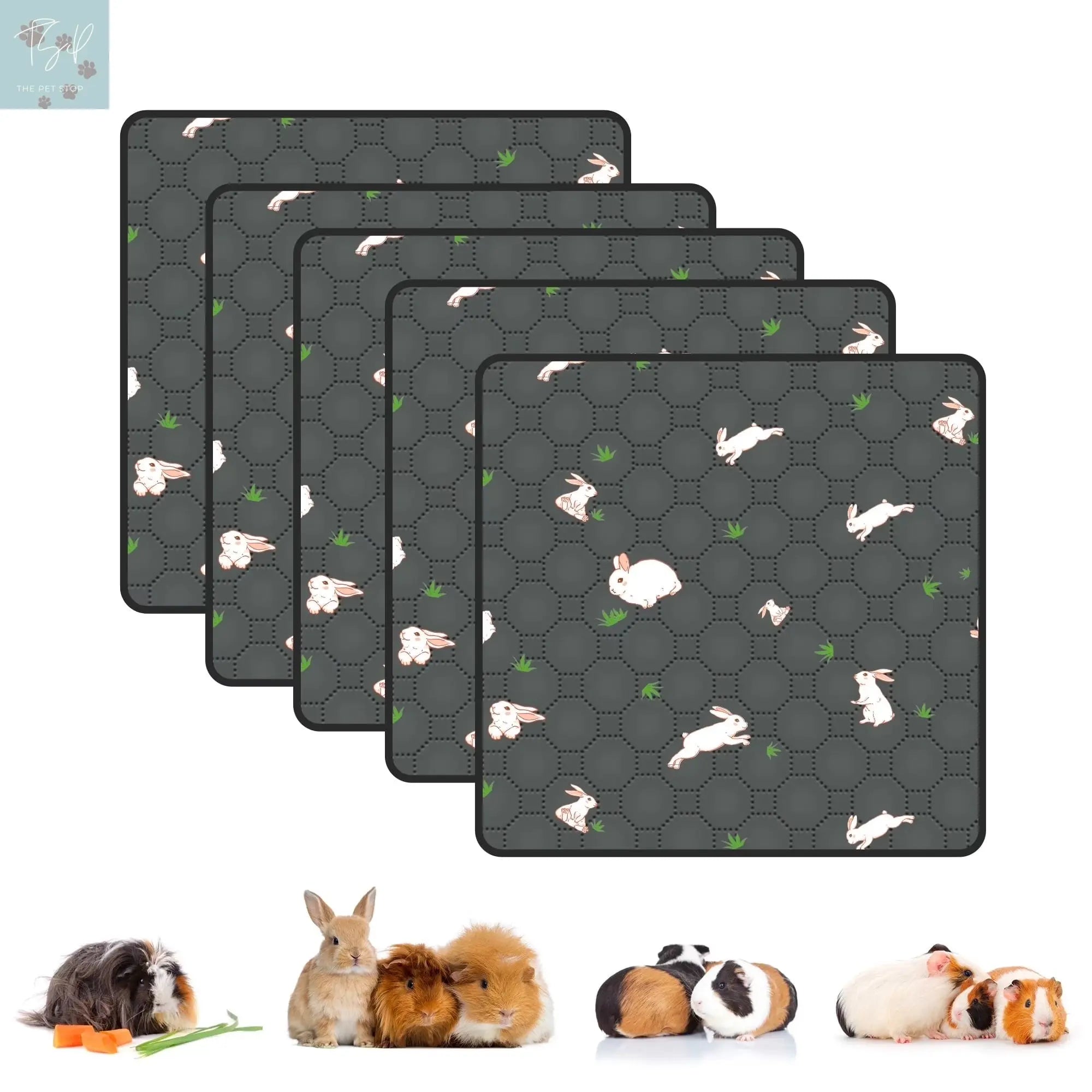 2 Pack Washable Guinea Pig Cage Liners for Midwest and C&C Cages, 24”X 36” Reusable Leakproof and Anti-Slip Guinea Pig Pee Pads, Fleece Liners for Hamster Rabbit Dream Wireless Inc