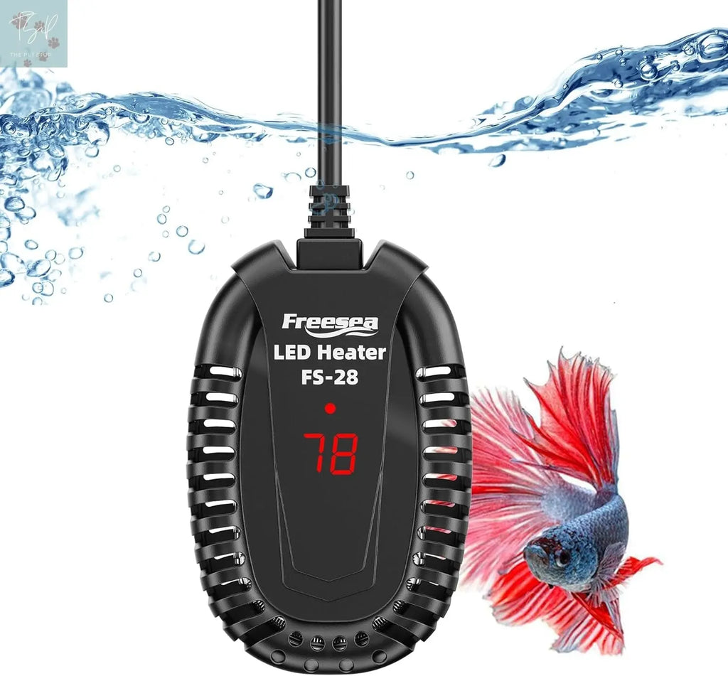 FREESEA 50W Submersible Aquarium Heater with Adjustable Temperature Controller for Betta, Saltwater, and Freshwater Tanks (1-10 Gallons) FREESEA