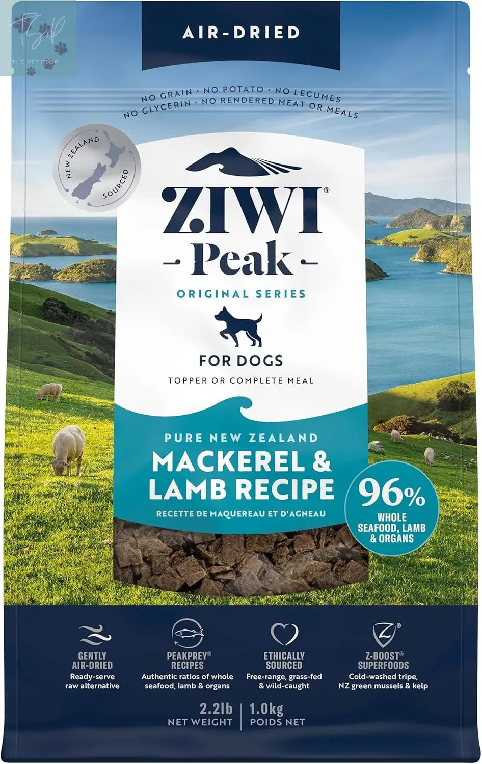 ZIWI Peak Air-Dried Dog Food - Tripe & Lamb Formula, All-Natural, High Protein, Grain-Free, Limited Ingredient with Superfoods (35.2 oz) ZIWI
