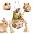 Delight Your Small Pets with Our Sweet Bamboo Woven Hanging Baskets – Perfect Chew Toys for Rabbits, Guinea Pigs, Hamsters, and More! The Pet Stop
