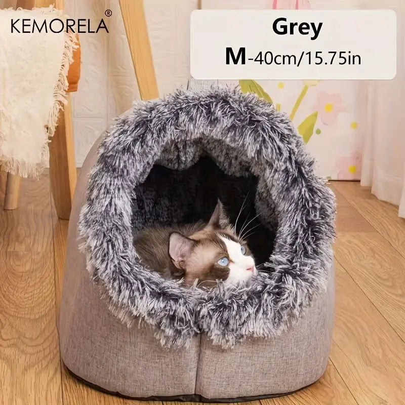 KEMORELA Cozy & Portable Cat Bed - Perfectly Warm Sleeping Retreat with Convenient Handle KEMORELA