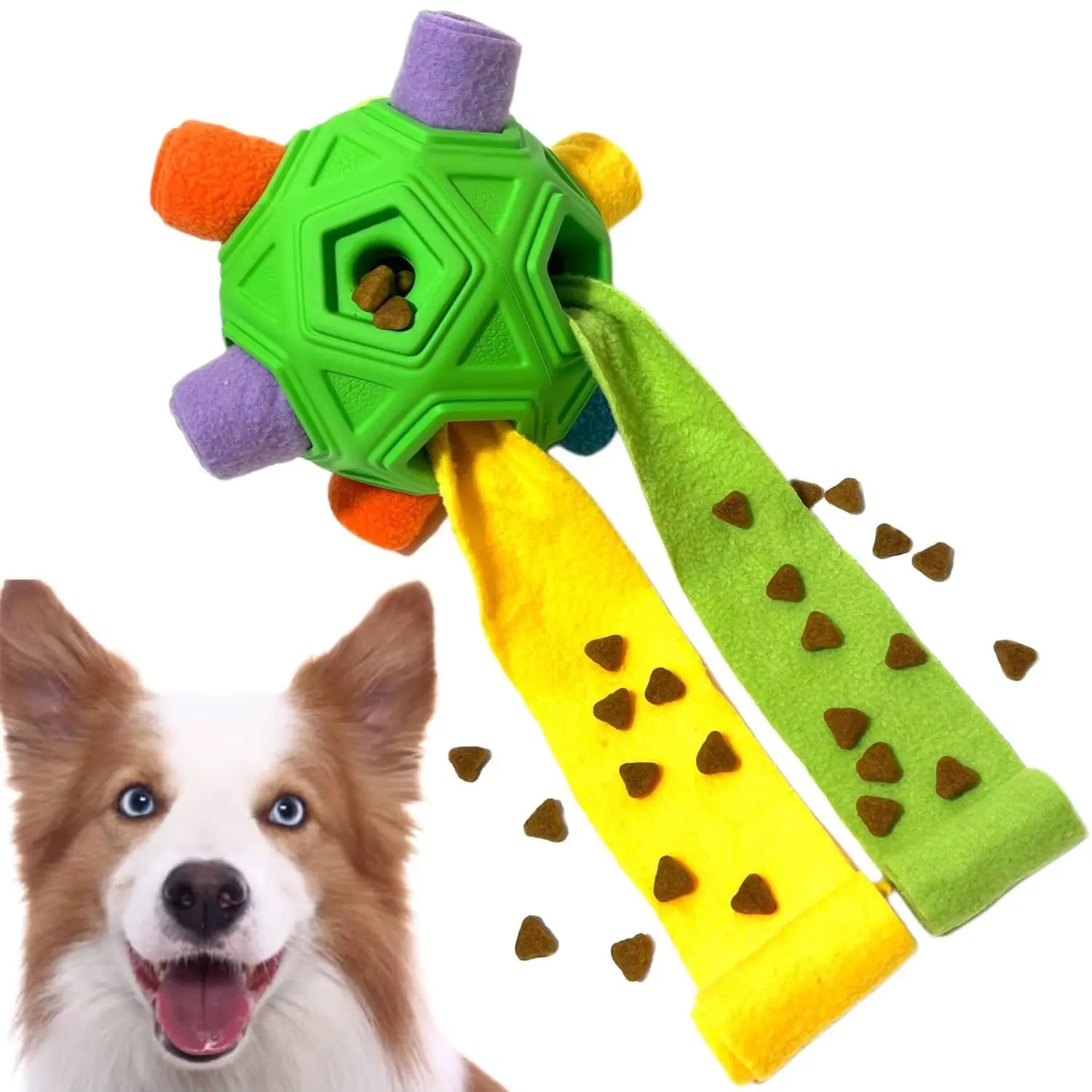 Revolutionary Unbreakable Snuffle Ball for Dogs - Engage, Play, and Feed with This Interactive Treat Dispenser NONE