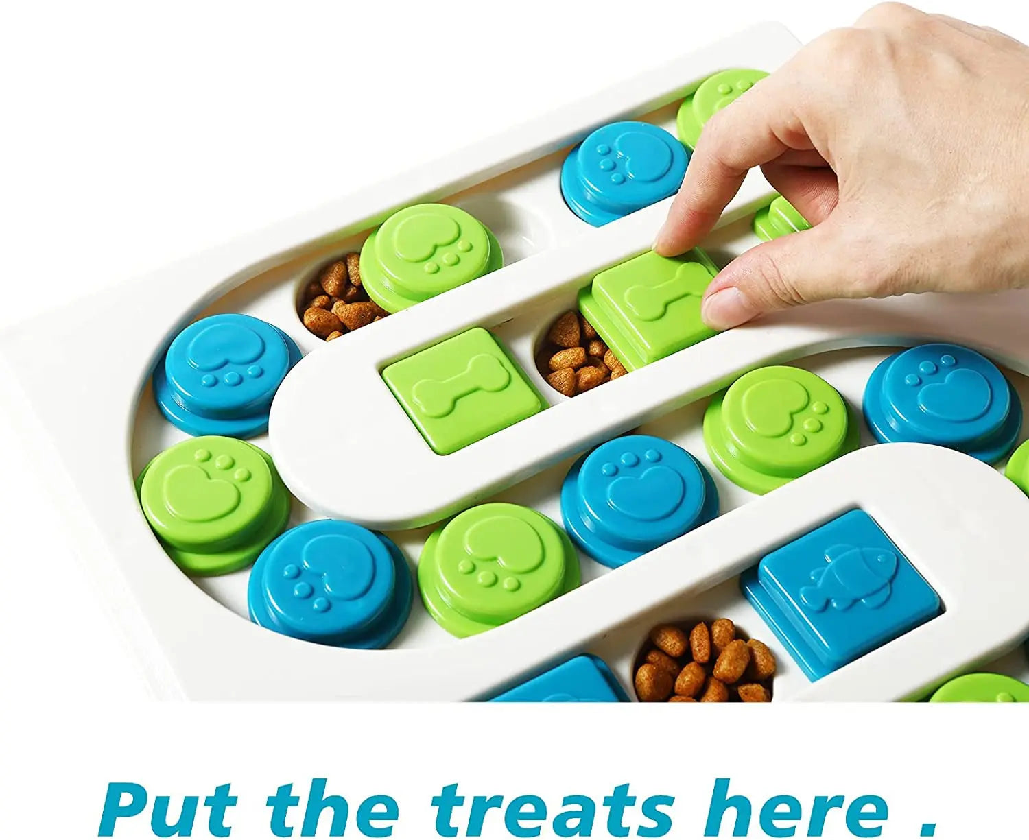 Smart Paws Interactive Pet Puzzle Toy with 25 Holes - Mental Stimulation Treat Dispenser and Enrichment Game for Dogs and Cats of All Sizes YILEPET