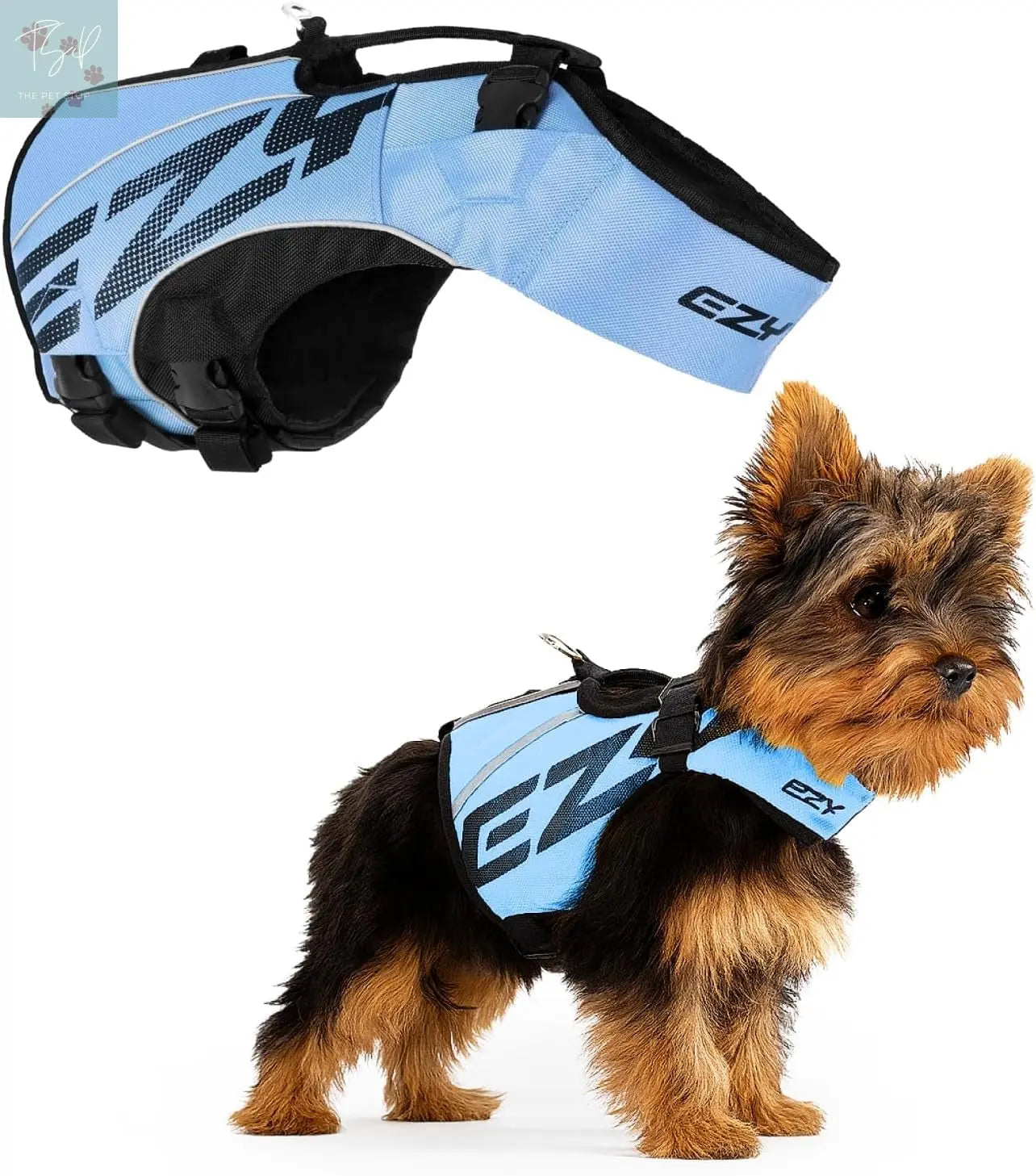 Ezydog DFD X2 Adjustable Dog Life Jacket - Enhanced Swimming Safety Vest with Continuous Neck Flotation, Reflective Trim, and Grab Handle (Medium, Red) EzyDog