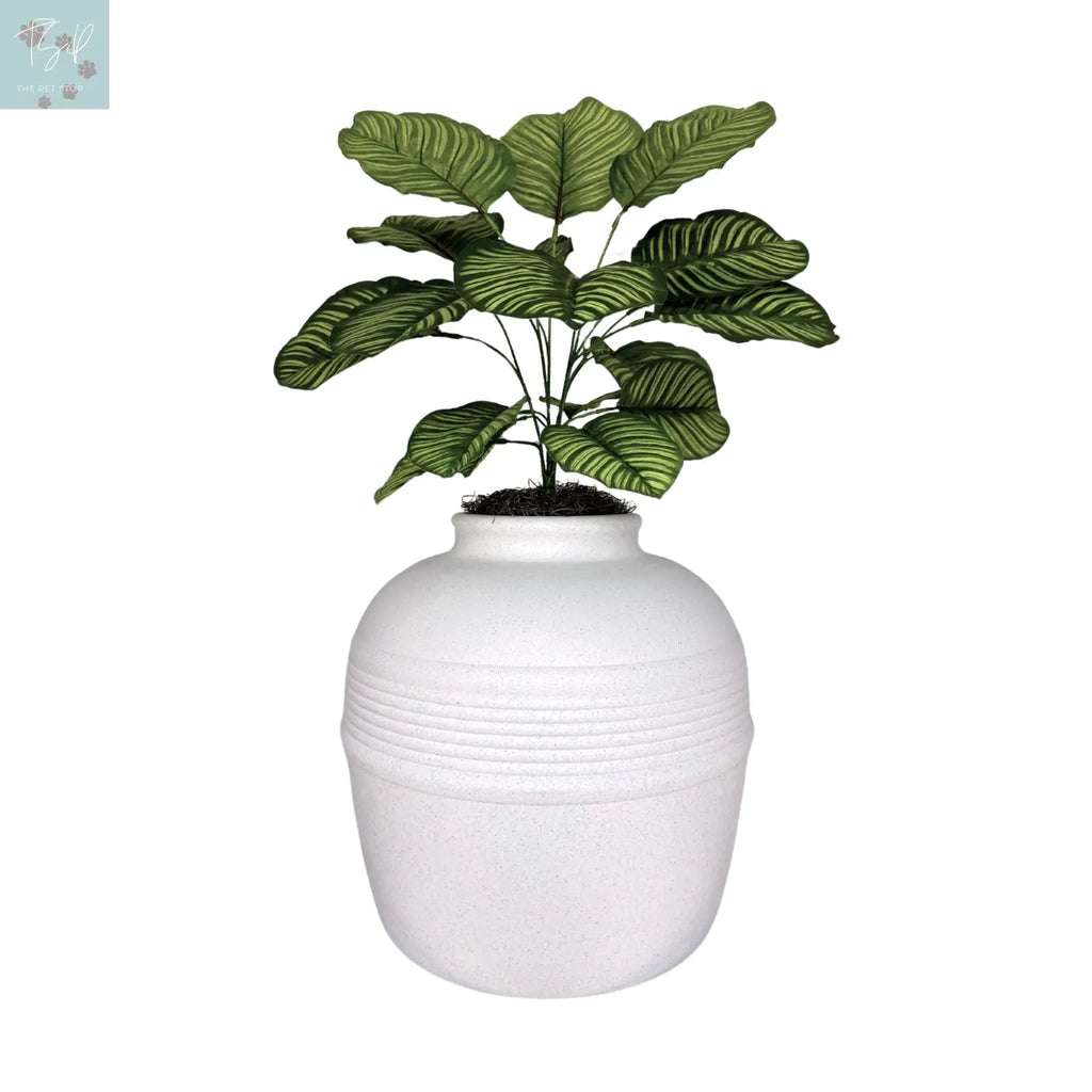 Discreet Litter Box Planter with Hooded Design and Artificial Plant for Pets Does not apply