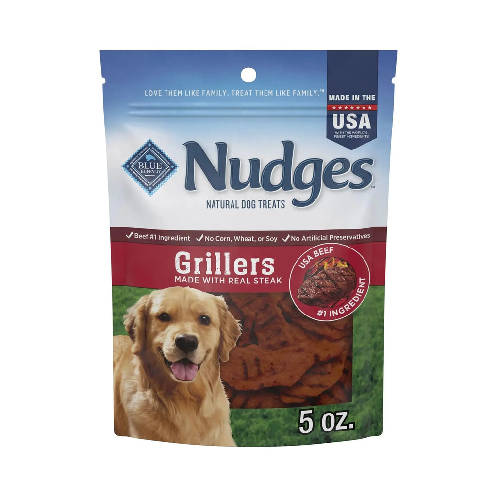 Blue Buffalo Nudges Grillers Natural Steak Flavor Dog Treats - 8 oz Bag Blue Buffalo Company, Ltd.
