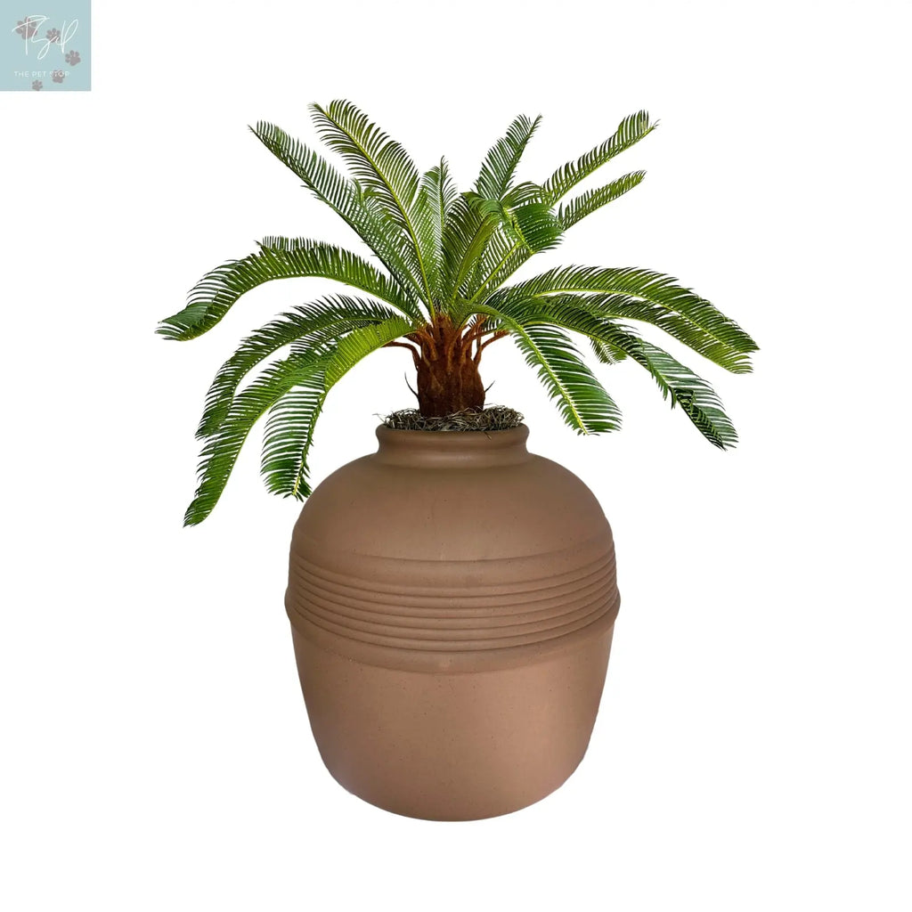 Discreet Litter Box Planter with Hooded Design and Artificial Plant for Pets Does not apply