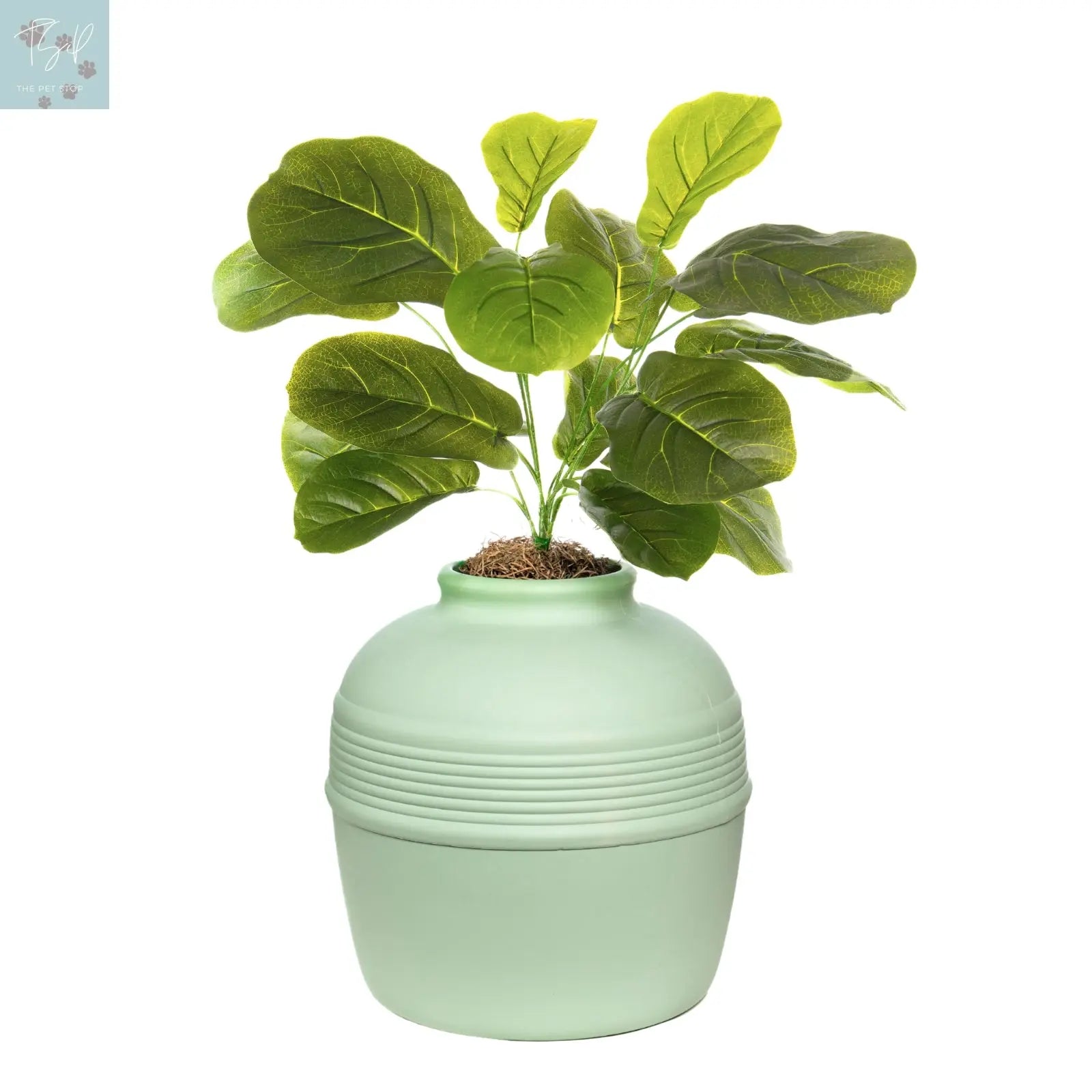 Discreet Litter Box Planter with Hooded Design and Artificial Plant for Pets Does not apply