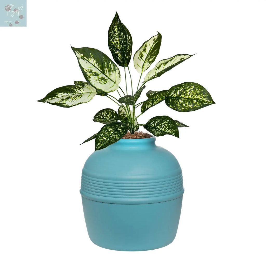 Discreet Litter Box Planter with Hooded Design and Artificial Plant for Pets Does not apply