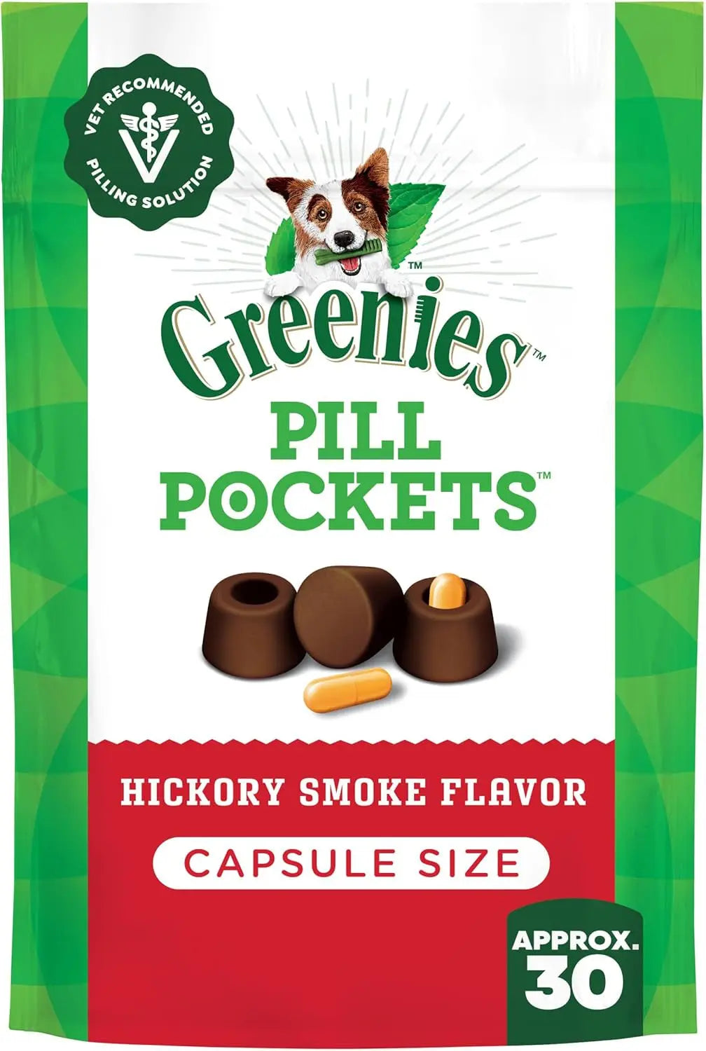 Delicious Greenies Pill Pockets for Dogs - Large Soft Treats with Real Peanut Butter (60 Treats, 15.8 oz) Mars Petcare US