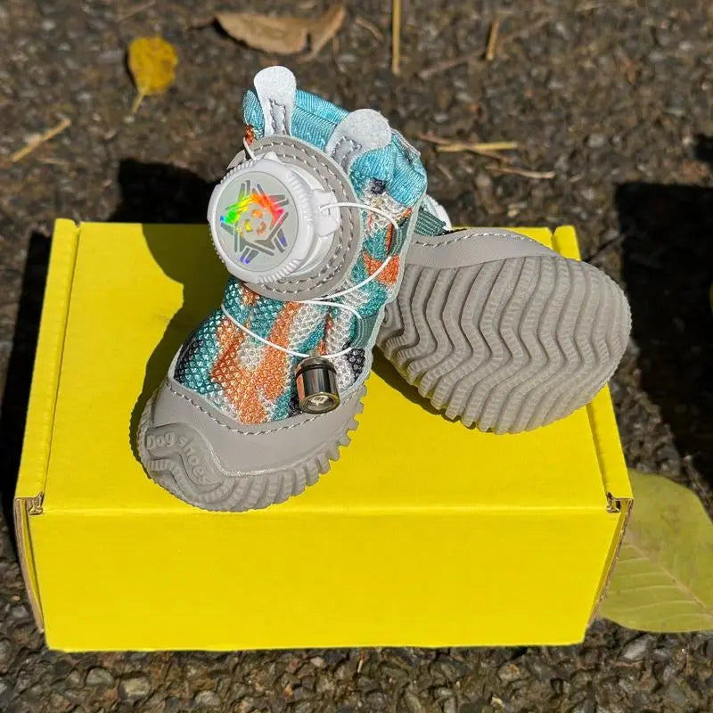 2026 New Glowing Dog Shoes (4Pcs)Light up Dog Shoes,Anti-Slip Sole Paw Protector Booties for Small Medium Dogs Hot Pavement Safety The Pet Stop