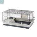 Ferplast Krolik Rabbit Cage | 39.4L X 23.6W X 19.7H Inches | Gray & Black Mid-west Metal Products Co Inc