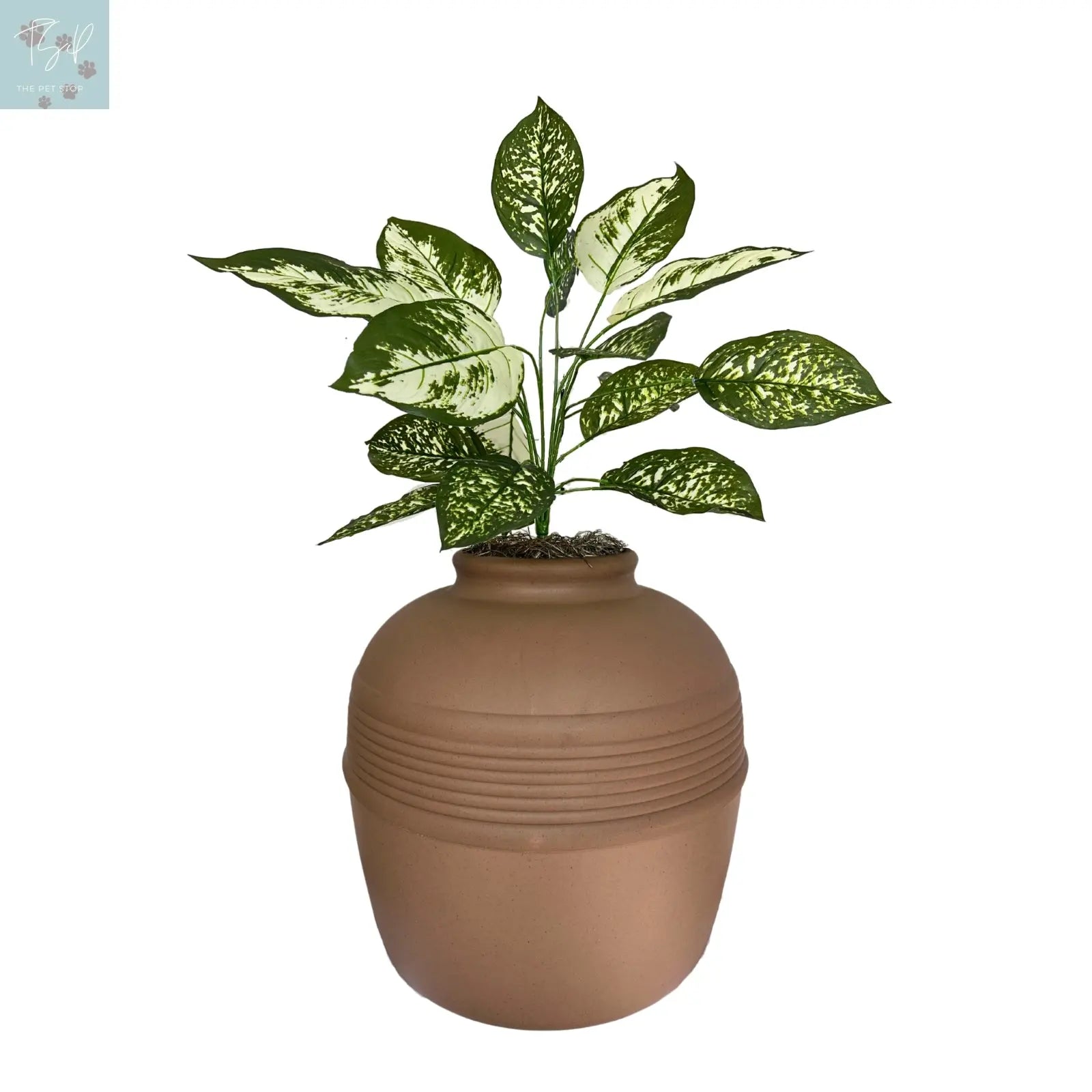 Discreet Litter Box Planter with Hooded Design and Artificial Plant for Pets Does not apply