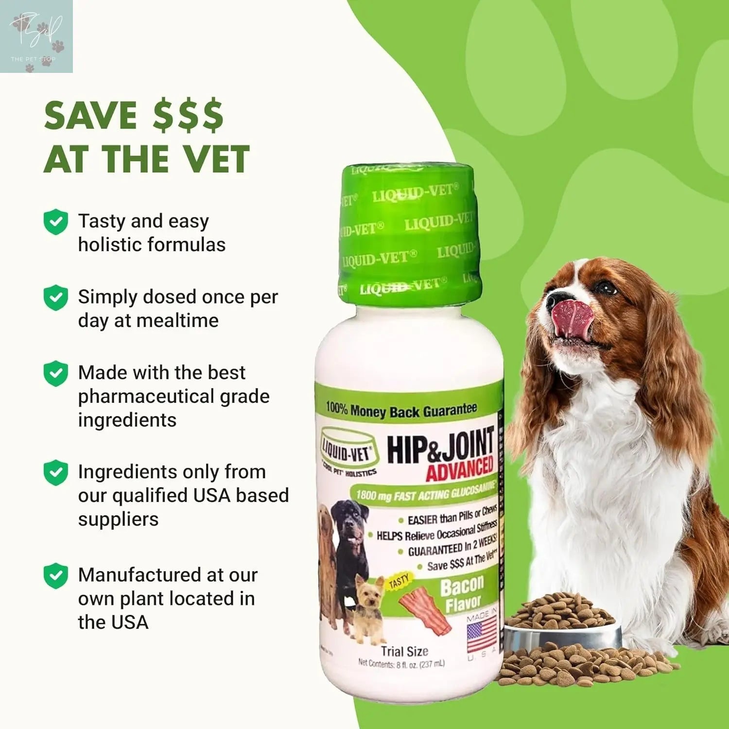 K9 Hip & Joint Advanced Formula - Bacon Flavor, 8 Oz Trial Size Animal Busines Concepts dba Cool PET Holistic