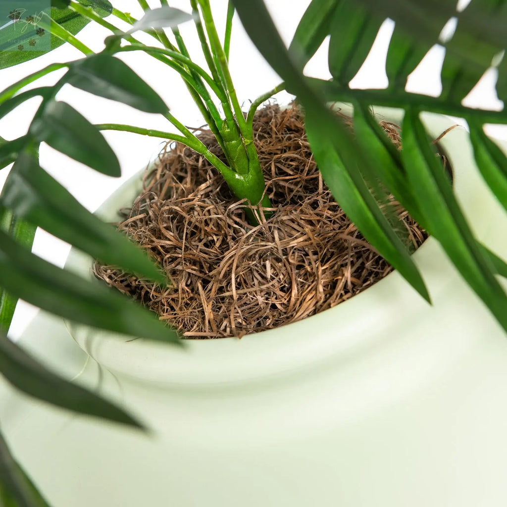 Discreet Litter Box Planter with Hooded Design and Artificial Plant for Pets Does not apply